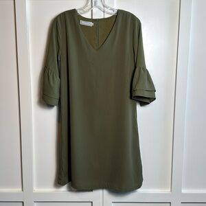 Belongsci tiered bell‎ sleeve dress